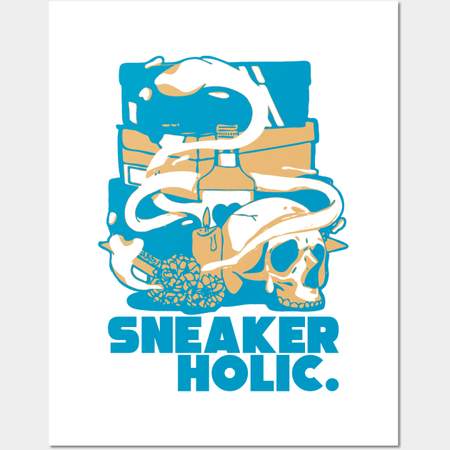 Sneaker Holic Aquatone Retro Sneakers Wall Art by funandgames